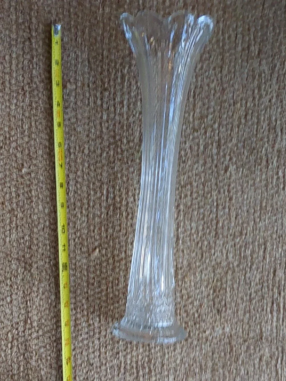 Antique Clear Swung Glass Vase 16
